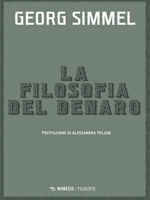cover image of La filosofia del denaro